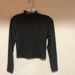 Crop top long sleeve mockneck